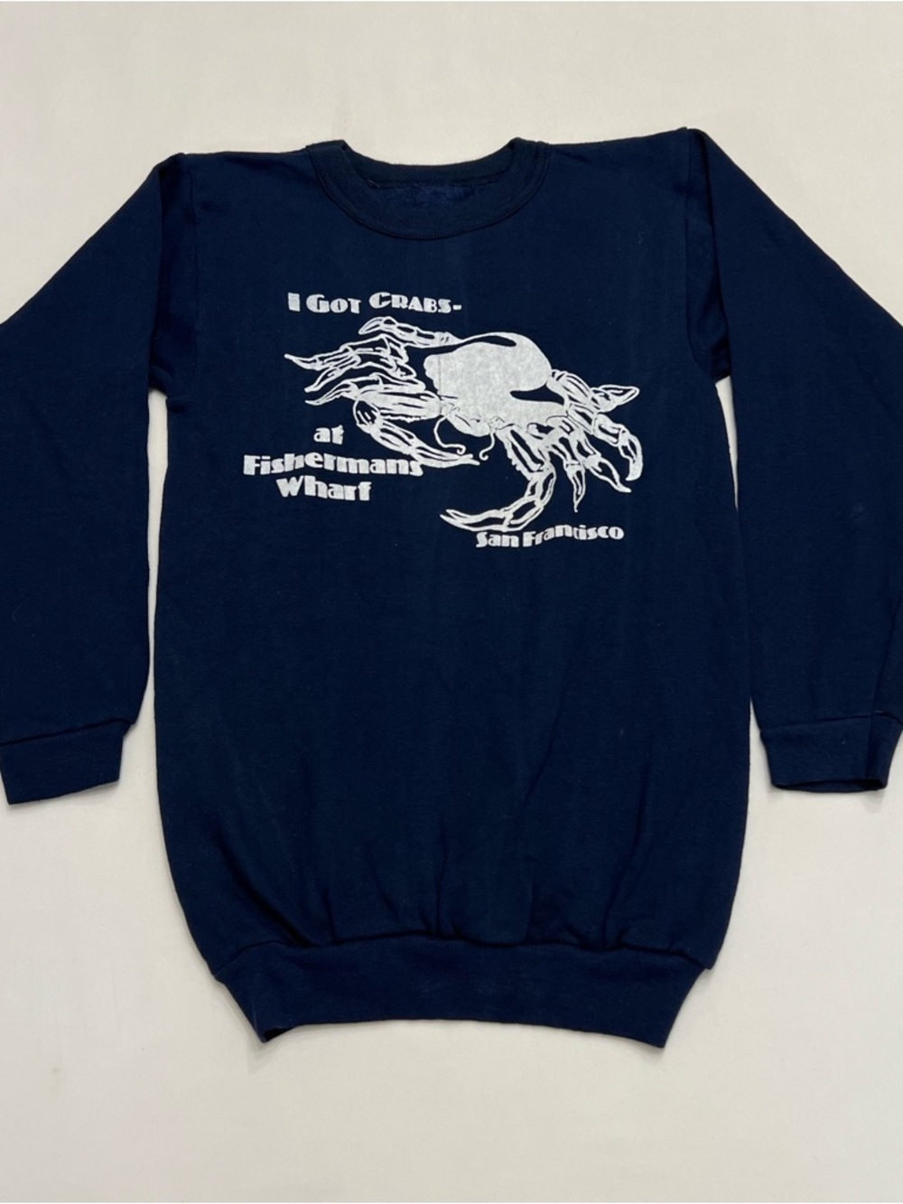 Vintage 70s San Francisco Souvenir Crewneck Sweatshirt Sz S Fishermans Wharf
